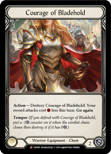Courage of Bladehold (Rainbow Foil) [CRU081-RF] Unlimited Rainbow Foil - Duel Kingdom