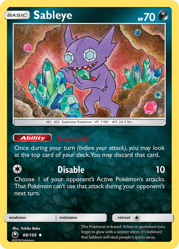 Sableye (88/168) [Sun & Moon: Celestial Storm] - Duel Kingdom