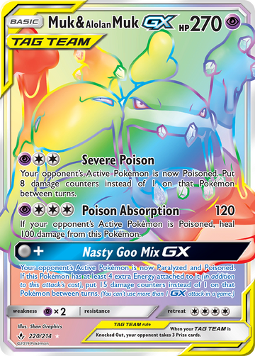 Muk & Alolan Muk GX (220/214) [Sun & Moon: Unbroken Bonds] - Duel Kingdom