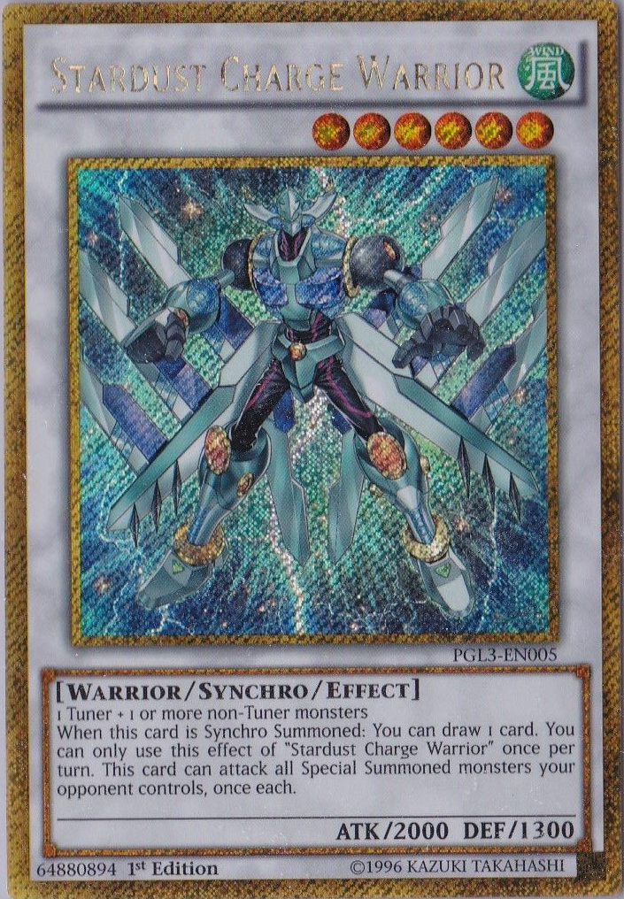 Stardust Charge Warrior [PGL3-EN005] Gold Secret Rare - Duel Kingdom