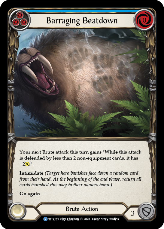 Barraging Beatdown (Blue) [WTR019] Unlimited Rainbow Foil - Duel Kingdom