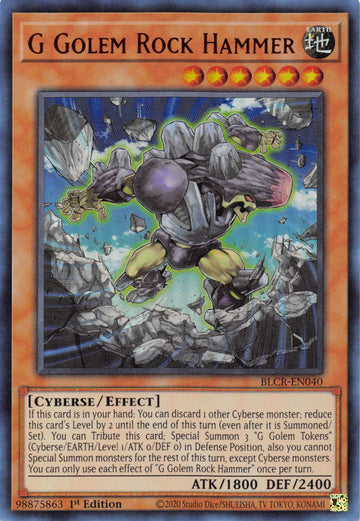 G Golem Rock Hammer [BLCR-EN040] Ultra Rare