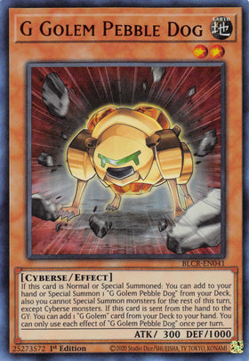 G Golem Pebble Dog [BLCR-EN041] Ultra Rare