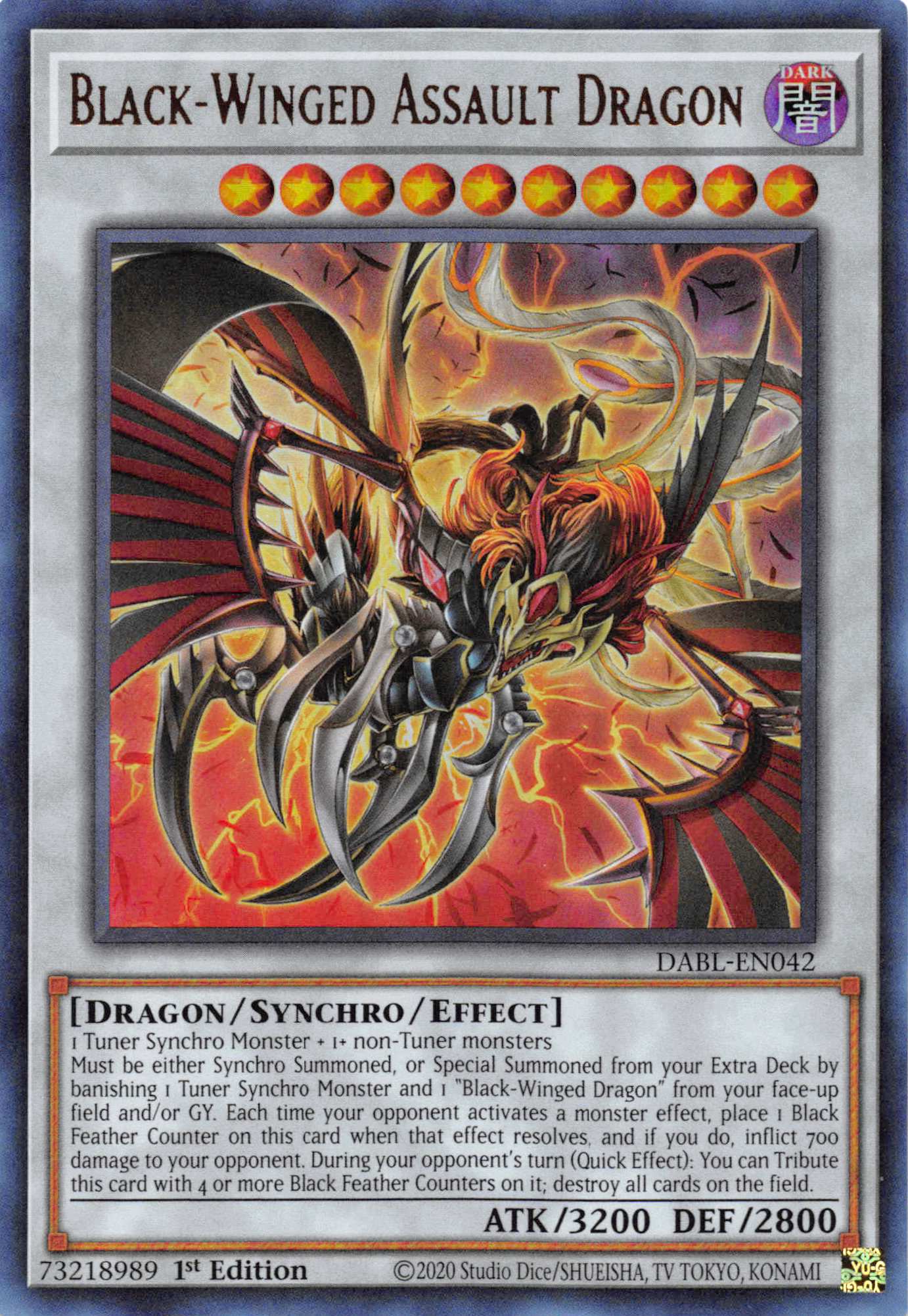 Black-Winged Assault Dragon [DABL-EN042] Ultra Rare