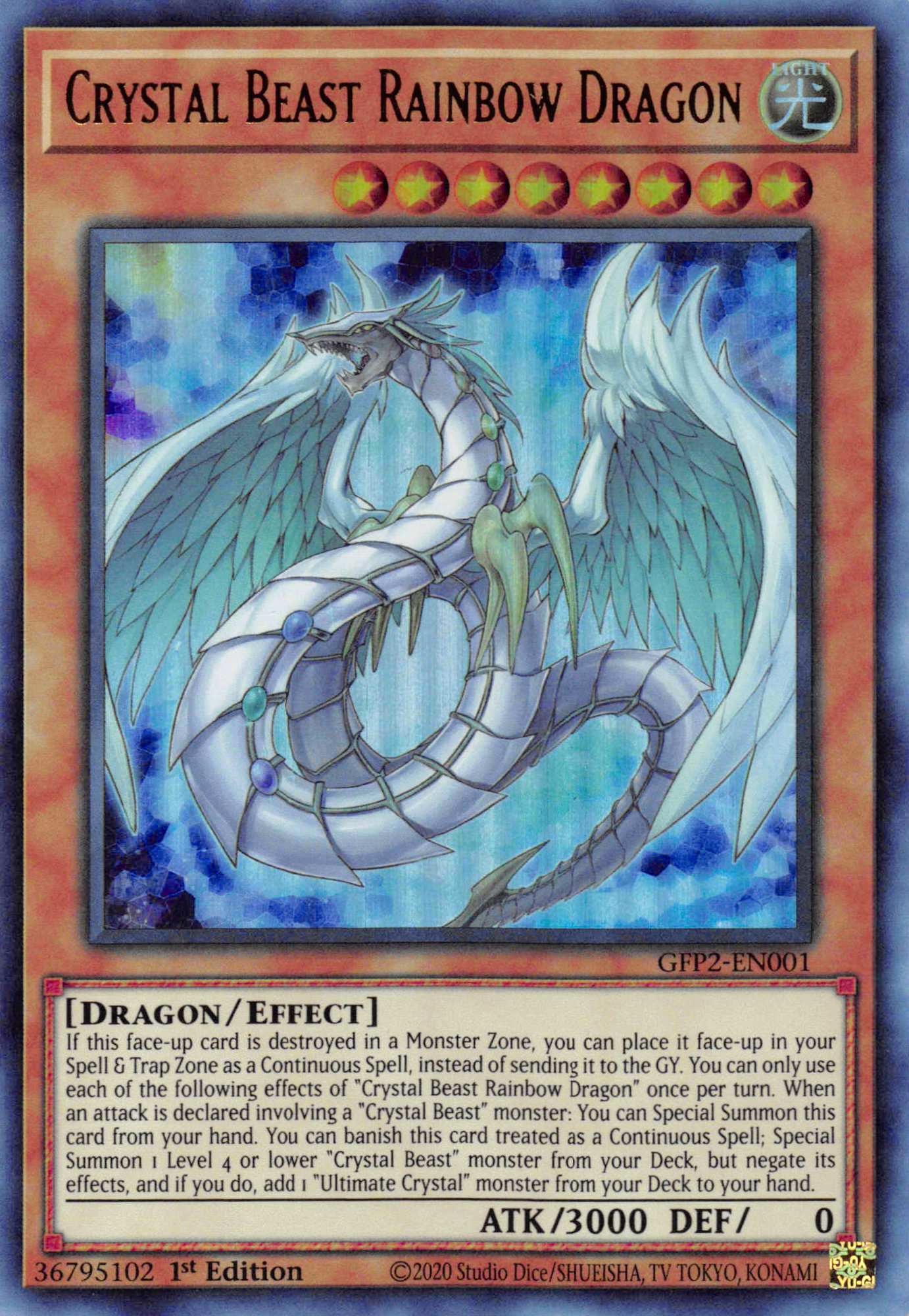 Crystal Beast Rainbow Dragon [GFP2-EN001] Ultra Rare - Duel Kingdom