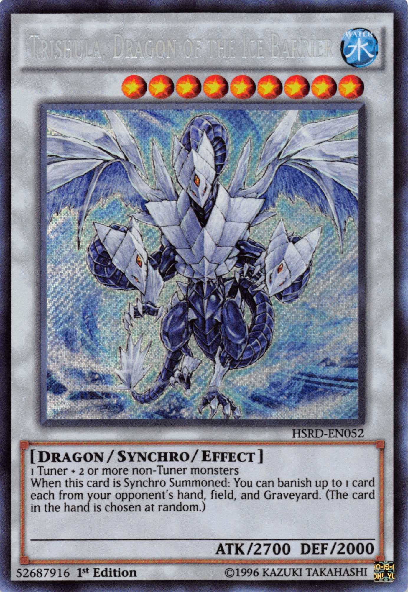 Trishula, Dragon of the Ice Barrier [HSRD-EN052] Secret Rare