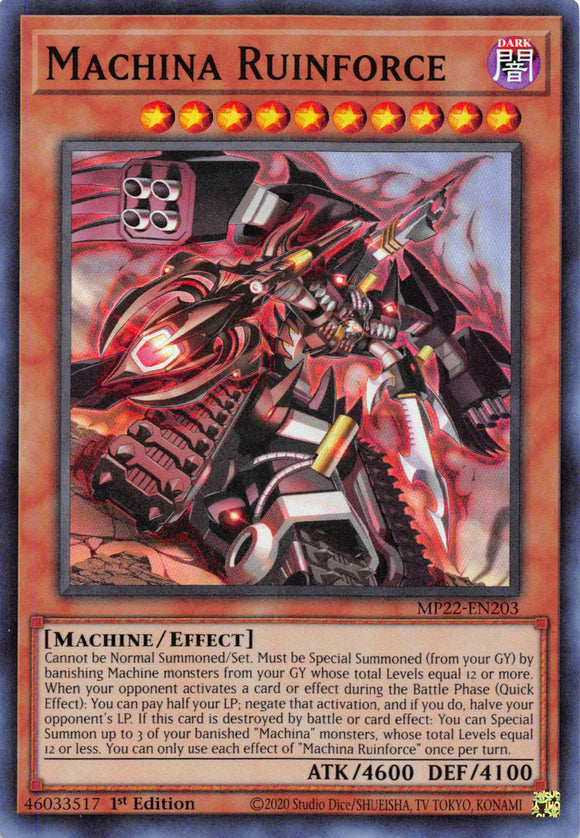 Machina Ruinforce [MP22-EN203] Super Rare