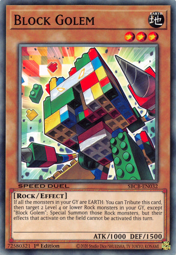 Block Golem [SBCB-EN032] Common - Duel Kingdom