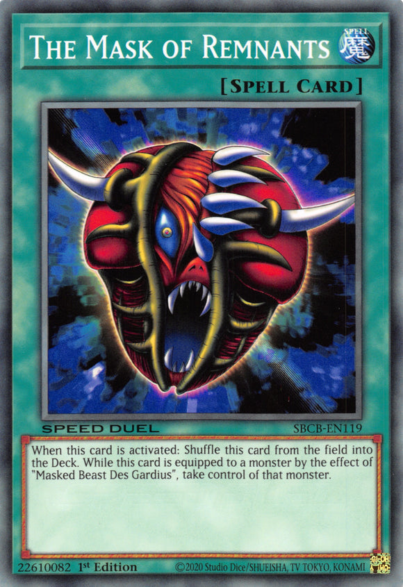 The Mask of Remnants [SBCB-EN119] Common - Duel Kingdom