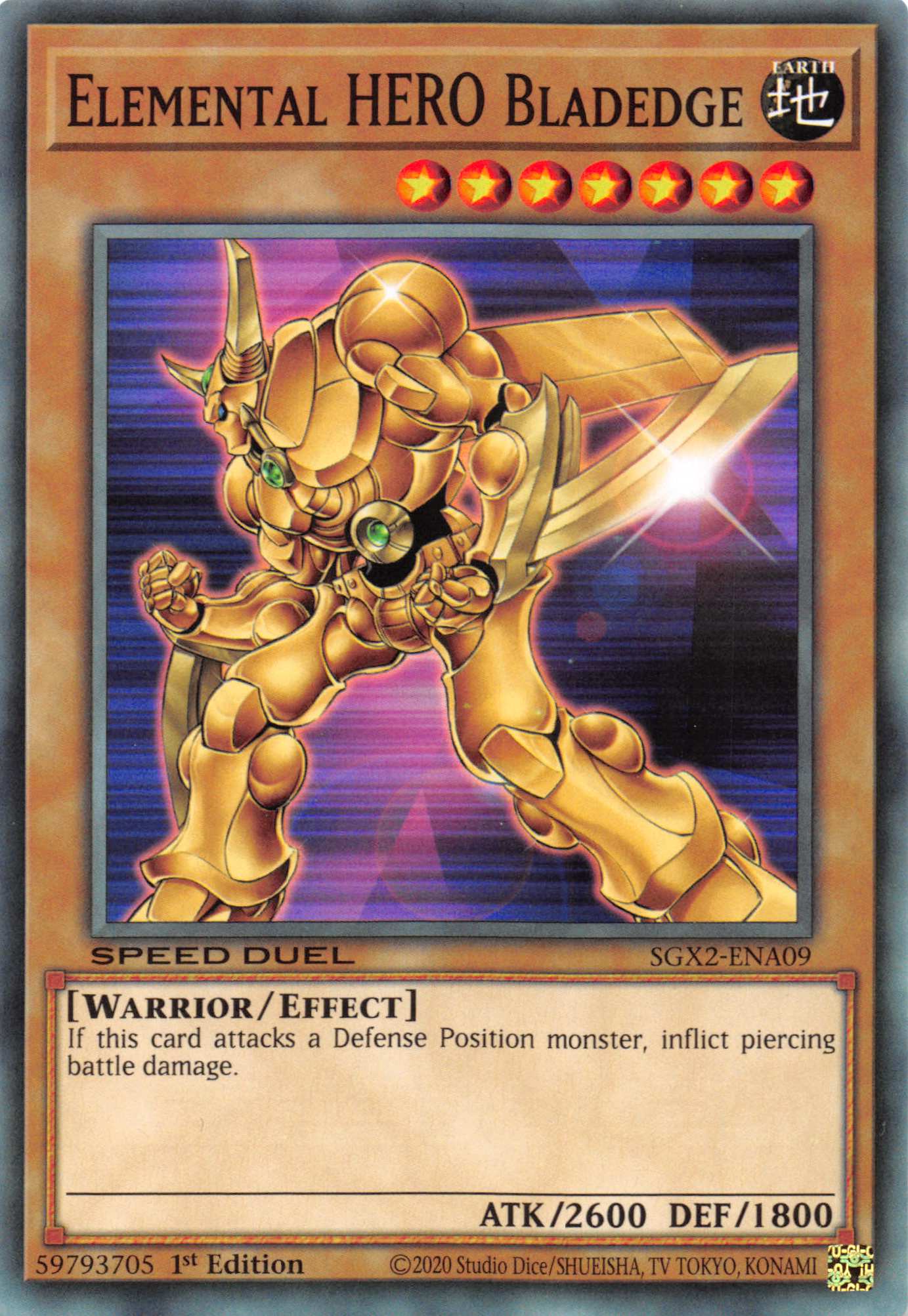 Elemental HERO Bladedge [SGX2-ENA09] Common