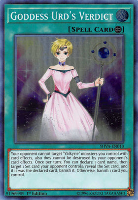 Goddess Urd's Verdict [SHVA-EN010] Super Rare