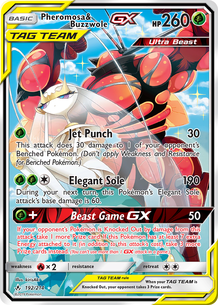 Pheromosa & Buzzwole GX (192/214) [Sun & Moon: Unbroken Bonds] - Duel Kingdom