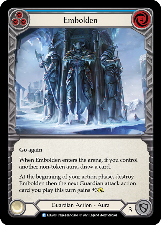 Embolden (Blue) [ELE208] 1st Edition Normal - Duel Kingdom