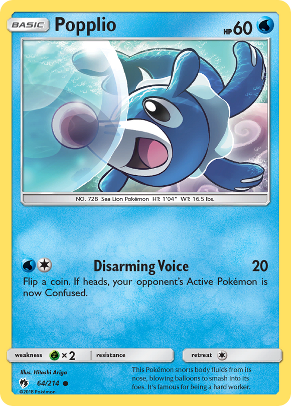 Popplio (64/214) [Sun & Moon: Lost Thunder] - Duel Kingdom