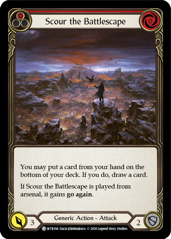 Scour the Battlescape (Red) [WTR194] Unlimited Rainbow Foil - Duel Kingdom