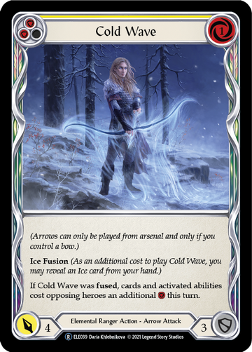 Cold Wave (Yellow) [U-ELE039] Unlimited Rainbow Foil - Duel Kingdom