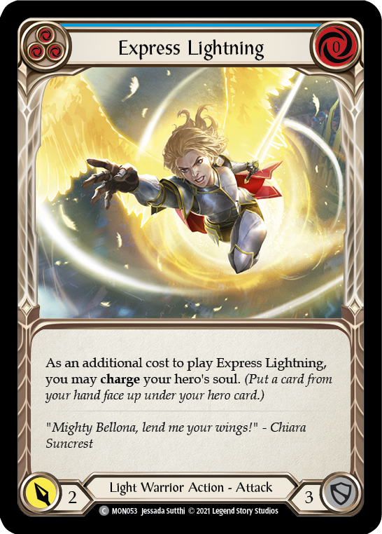 Express Lightning (Blue) [MON053] 1st Edition Normal - Duel Kingdom