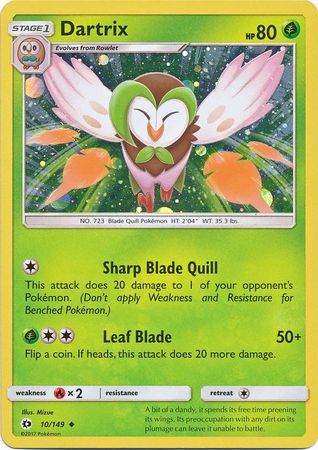 Dartrix (10/149) (Cosmos Holo) [Sun & Moon: Base Set] - Duel Kingdom