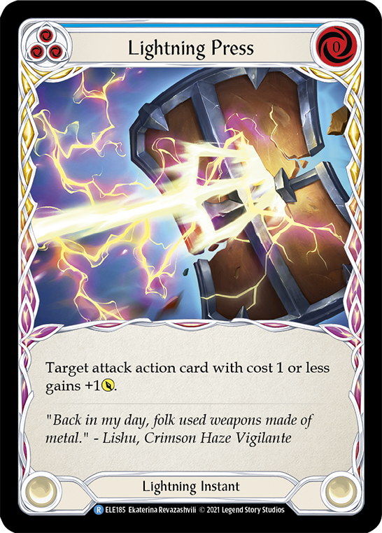 Lightning Press (Blue) [ELE185] 1st Edition Normal - Duel Kingdom