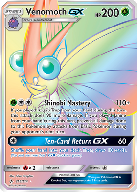 Venomoth GX (216/214) [Sun & Moon: Unbroken Bonds] - Duel Kingdom