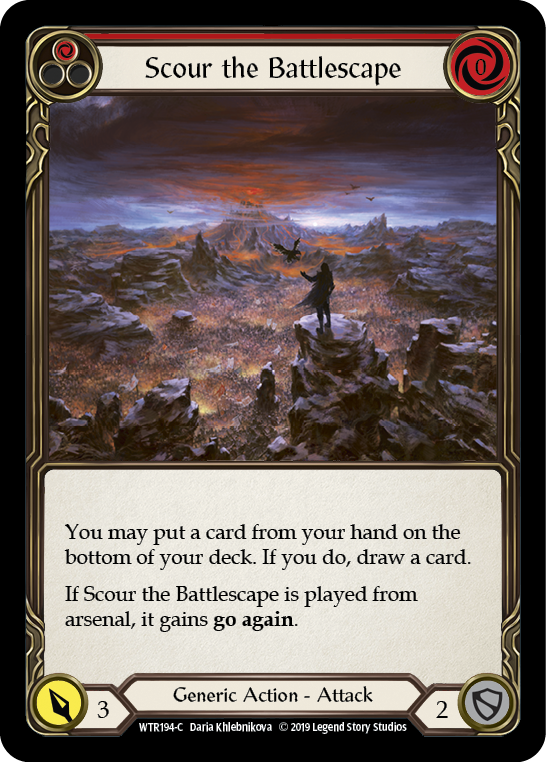 Scour the Battlescape (Red) [WTR194-C] Alpha Print Rainbow Foil - Duel Kingdom