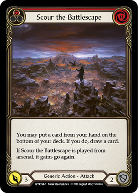 Scour the Battlescape (Red) [WTR194-C] Alpha Print Rainbow Foil - Duel Kingdom