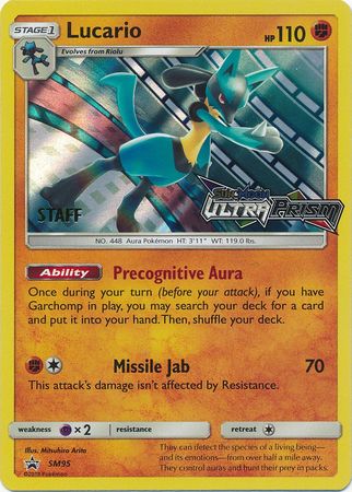 Lucario (Staff Prerelease Promo) (SM95) [Sun & Moon: Black Star Promos] - Duel Kingdom