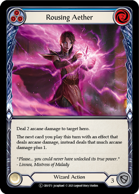 Rousing Aether (Blue) (Rainbow Foil) [CRU173-RF] Unlimited Rainbow Foil - Duel Kingdom