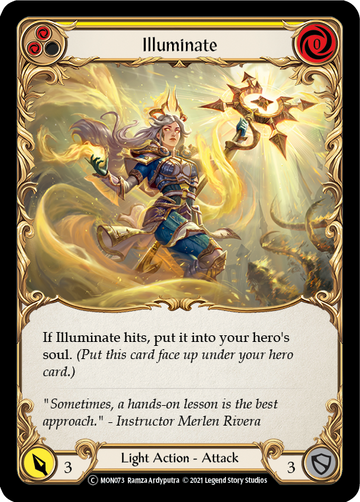 Illuminate (Yellow) (Rainbow Foil) [U-MON073-RF] Unlimited Rainbow Foil - Duel Kingdom