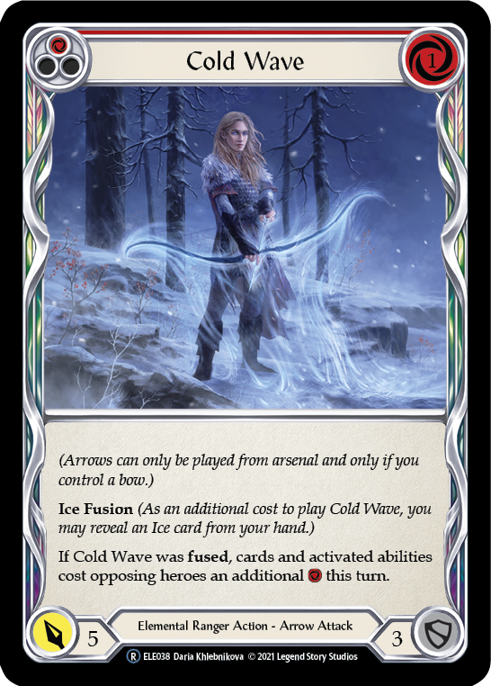 Cold Wave (Red) [U-ELE038] Unlimited Rainbow Foil - Duel Kingdom
