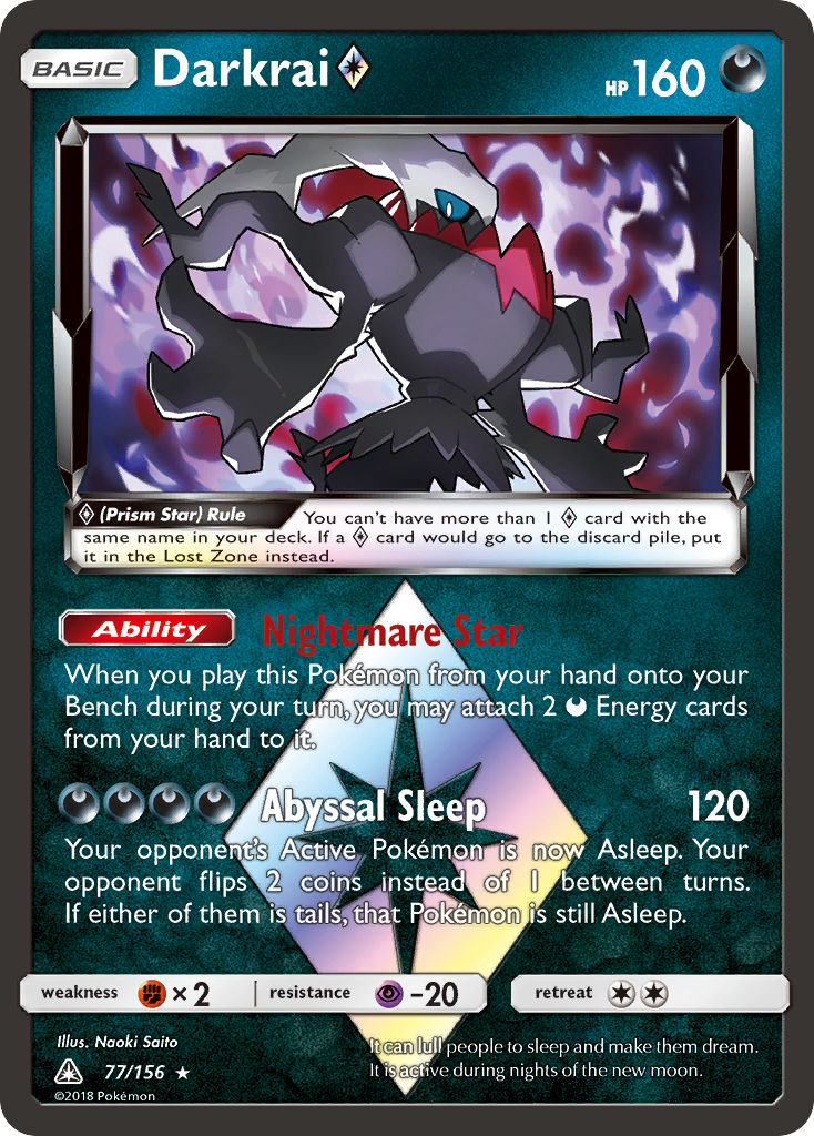 Darkrai (77/156) (Prism Star) [Sun & Moon: Ultra Prism] - Duel Kingdom