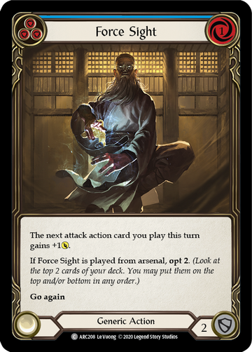 Force Sight (Blue) [ARC208] Unlimited Rainbow Foil - Duel Kingdom