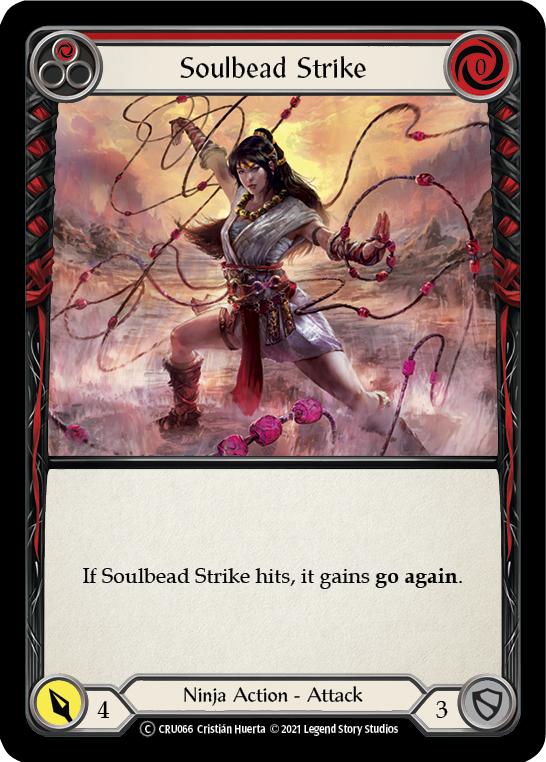 Soulbead Strike (Red) (Rainbow Foil) [CRU066-RF] Unlimited Rainbow Foil - Duel Kingdom