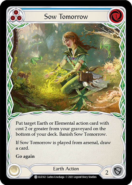 Sow Tomorrow (Blue) [ELE142] 1st Edition Rainbow Foil - Duel Kingdom