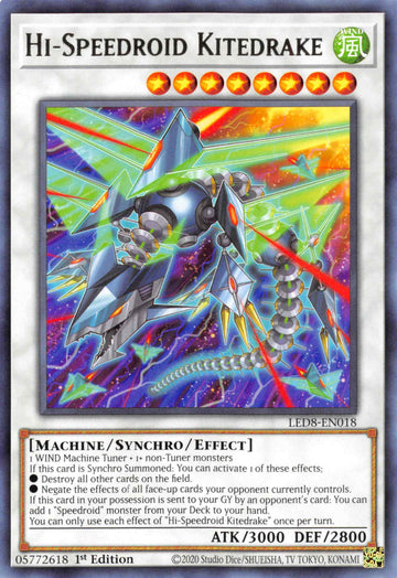 Hi-Speedroid Kitedrake [LED8-EN018] Rare - Duel Kingdom