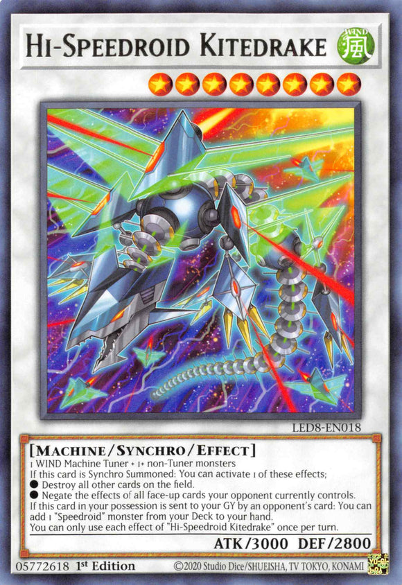 Hi-Speedroid Kitedrake [LED8-EN018] Rare - Duel Kingdom