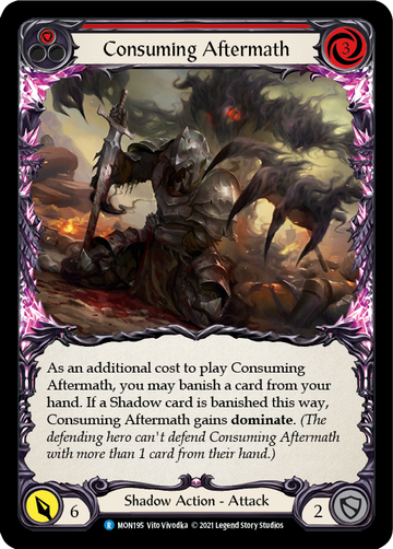 Consuming Aftermath (Red) [MON195] 1st Edition Normal - Duel Kingdom
