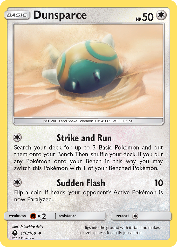 Dunsparce (110/168) [Sun & Moon: Celestial Storm] - Duel Kingdom