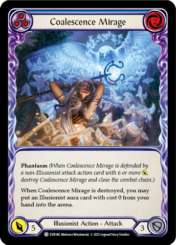 Coalescence Mirage (Blue) [EVR146] 1st Edition Rainbow Foil - Duel Kingdom
