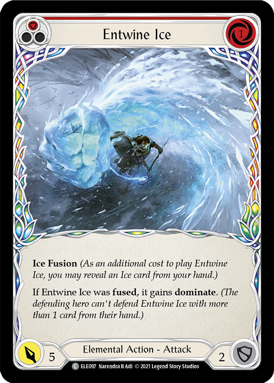 Entwine Ice (Red) [ELE097] 1st Edition Rainbow Foil - Duel Kingdom