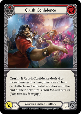 Crush Confidence (Red) [WTR063-C] Alpha Print Rainbow Foil - Duel Kingdom
