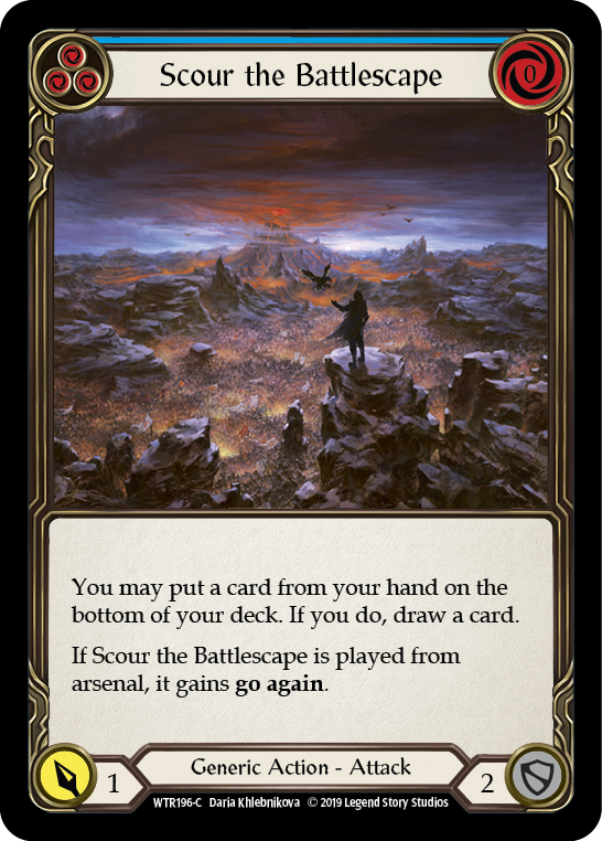 Scour the Battlescape (Blue) [WTR196-C] Alpha Print Normal - Duel Kingdom