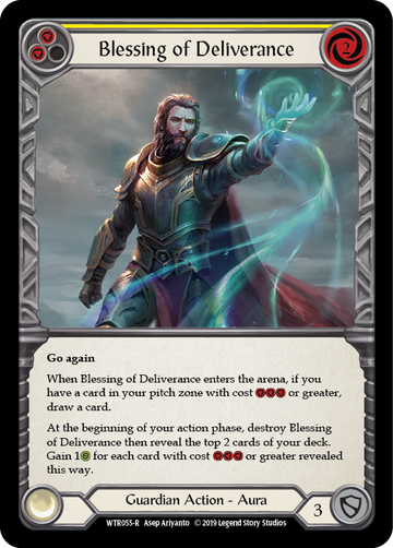 Blessing of Deliverance (Yellow) [WTR055-R] Alpha Print Rainbow Foil - Duel Kingdom