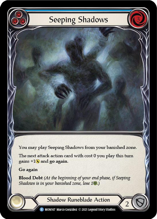 Seeping Shadows (Blue) [MON167] 1st Edition Normal - Duel Kingdom