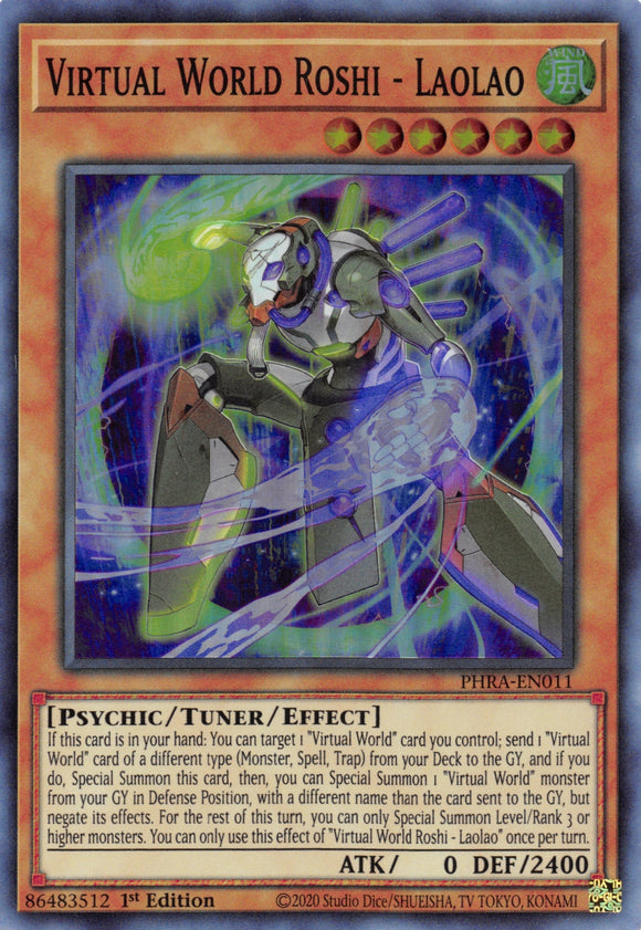 Virtual World Roshi - Laolao [PHRA-EN011] Super Rare