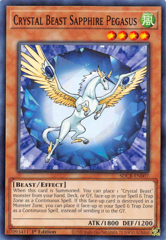 Crystal Beast Sapphire Pegasus [SDCB-EN007] Common