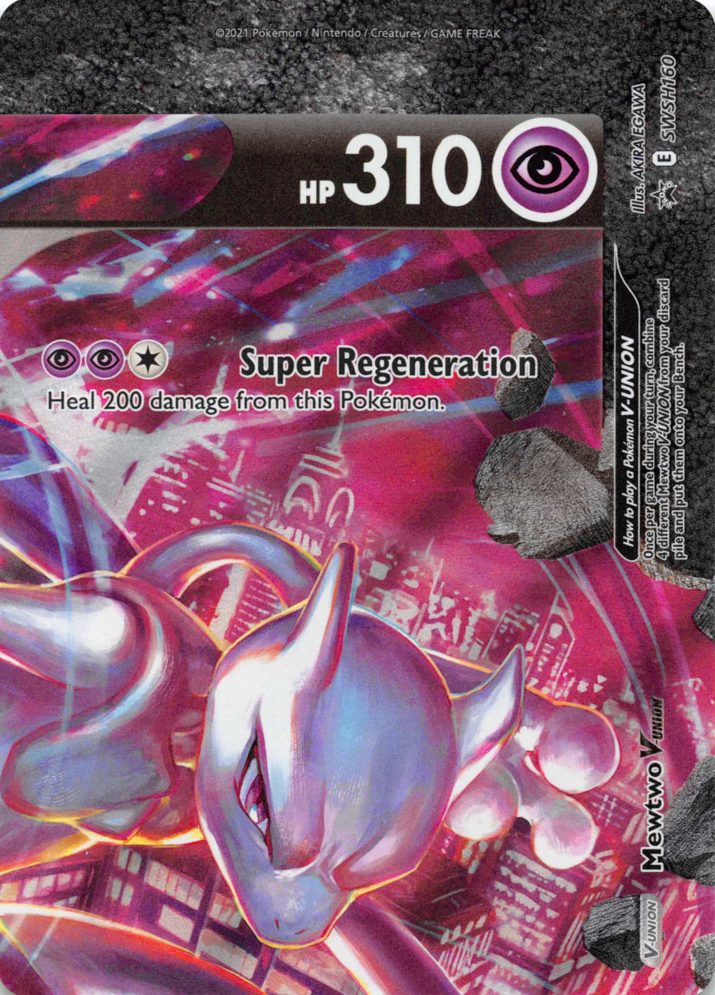 Mewtwo V-Union (SWSH160) [Sword & Shield: Black Star Promos]